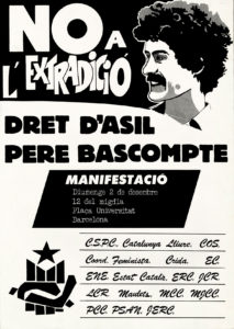  No a l'extradició. Dret d'asil Pere Bascompte. CSPC, Barcelona, 2 /12/1990.