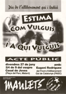 Estima com vulguis i a qui vulguis. Maulets Mataró (27/6/1997)