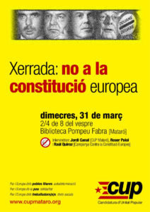Xerrada: No a la constitució europea (31/1/2004)