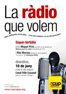 La ràdio que volem per a Mataró. Plural, participativa, democràtica… la veu dels ciutadans o la veu dels governants?